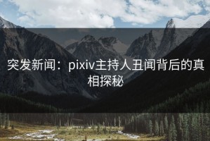 突发新闻：pixiv主持人丑闻背后的真相探秘