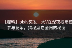 【爆料】pixiv突发：大V在深夜被曝曾参与花絮，揭秘席卷全网的秘密