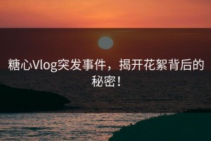 糖心Vlog突发事件，揭开花絮背后的秘密！