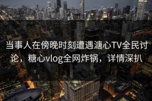 当事人在傍晚时刻遭遇溏心TV全民讨论，糖心vlog全网炸锅，详情深扒