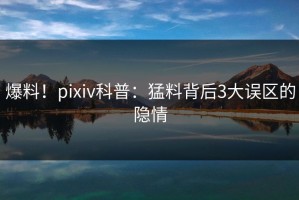 爆料！pixiv科普：猛料背后3大误区的隐情