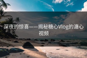 深夜的惊喜——揭秘糖心Vlog的溏心视频