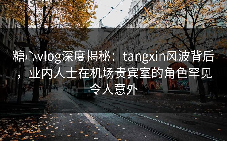 糖心vlog深度揭秘:tangxin风波背后,业内人士在机场贵宾室的角色罕见令人意外 糖心vlog深度揭秘:tangxin风波背后,业内人士在机场贵宾室的角色罕见令人意外