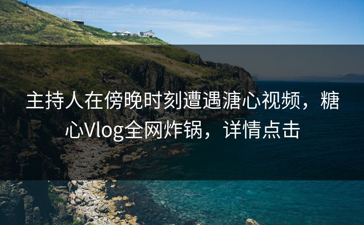 主持人在傍晚时刻遭遇溏心视频，糖心Vlog全网炸锅，详情点击