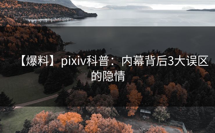 【爆料】pixiv科普：内幕背后3大误区的隐情