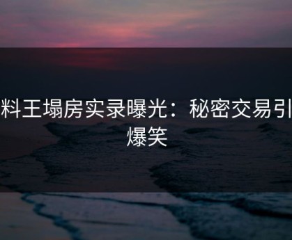黑料王塌房实录曝光：秘密交易引发爆笑