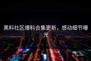 黑料社区爆料合集更新，感动细节曝光