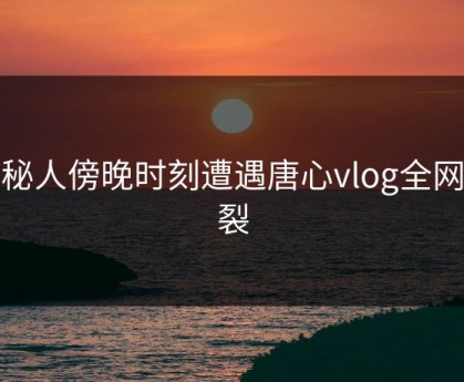 神秘人傍晚时刻遭遇唐心vlog全网炸裂