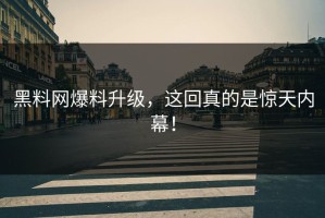 黑料网爆料升级，这回真的是惊天内幕！
