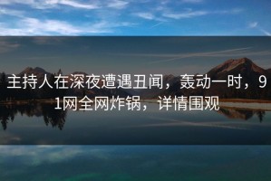 主持人在深夜遭遇丑闻，轰动一时，91网全网炸锅，详情围观