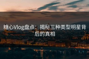 糖心Vlog盘点：揭秘三种类型明星背后的真相