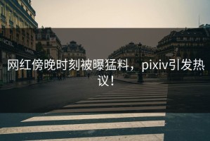 网红傍晚时刻被曝猛料，pixiv引发热议！