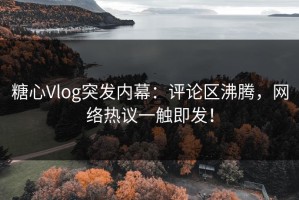 糖心Vlog突发内幕：评论区沸腾，网络热议一触即发！