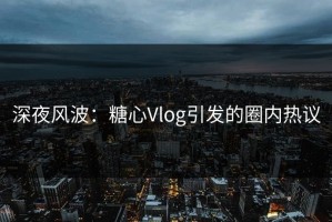 深夜风波：糖心Vlog引发的圈内热议