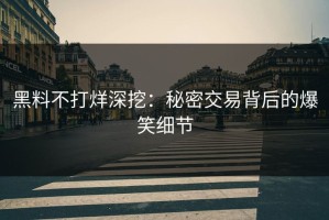 黑料不打烊深挖：秘密交易背后的爆笑细节