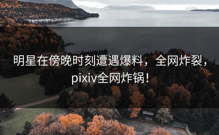 明星在傍晚时刻遭遇爆料,全网炸裂,pixiv全网炸锅! 明星在傍晚时刻遭遇爆料,全网炸裂,pixiv全网炸锅!
